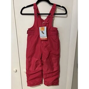 NWT Cat and Jack Toddler Girls 3T Pink Warm Outerwear Snow Bibs Overalls